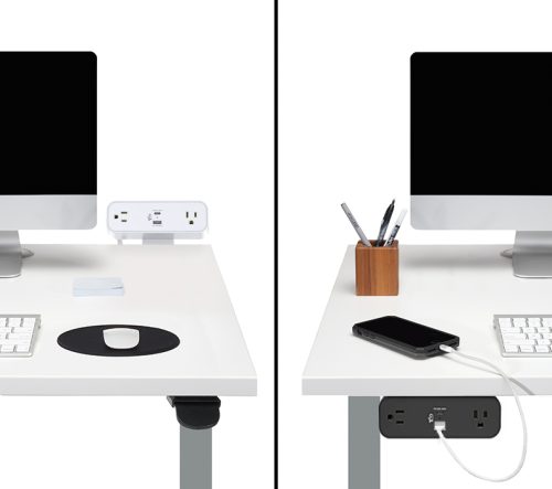 2 Outlet Desktop Clamp Mounted Power Strip Specs Image