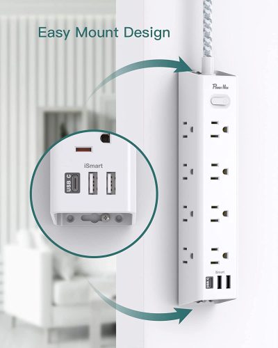 12 Way Power Strip with 4 USB Ports Specs Image