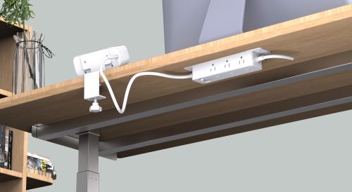 Clamp Mount Desktop 2 Outlet & 9 Outlet Under Desk Power Strip Specs Image