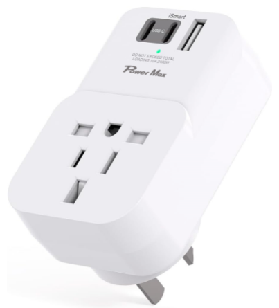 Universal Travel Adapter 3USB-AU Plug Specs Image