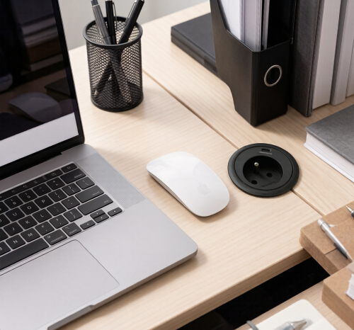 All-in-One Desktop Power Grommet 1 AC Outlet PD65W for Workstations Specs Image